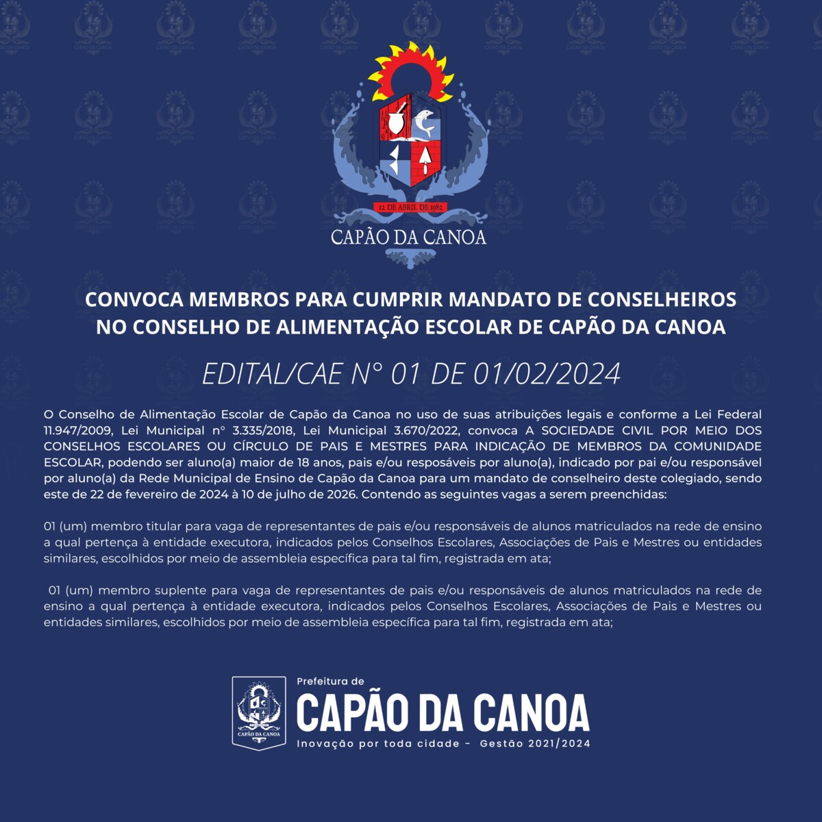 publicado-edital-que-convoca-membros-para-o-conselho-de-alimentacao-escolar-de-capao-da-canoa